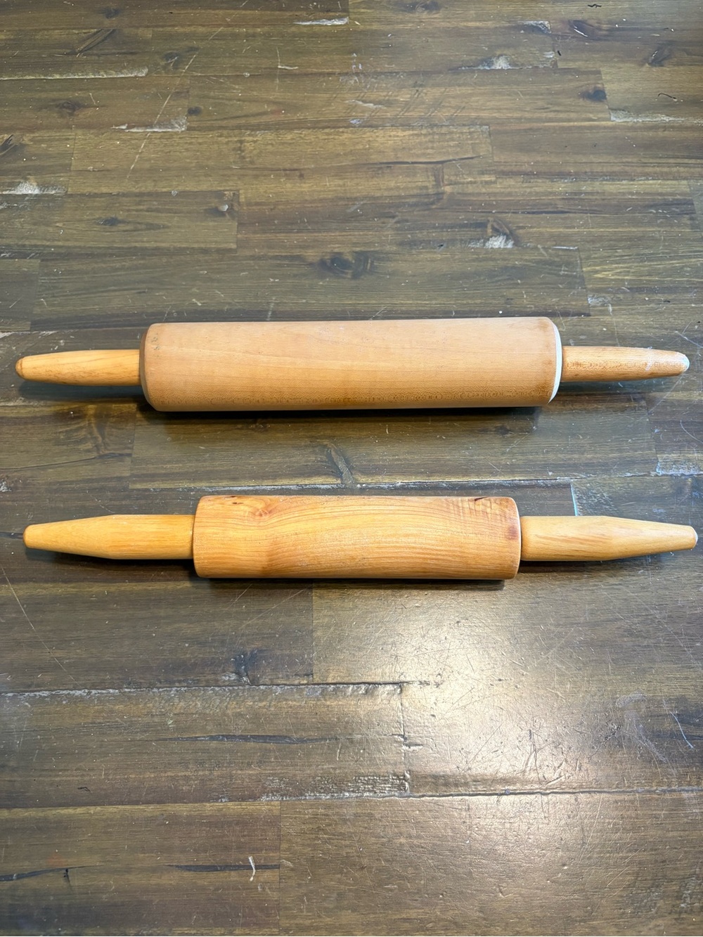 Vintage Wood Rolling Pins Bundle 2 Cottage Grandma Granny Kitchen Baker Decor